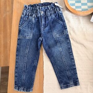 NWT Gap Denim Mom Jeans Size 3 Girls Paper Bag waist